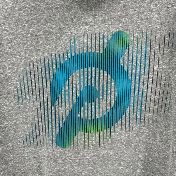 PELOTON Gray Full Zip Logo Hoodie Sweater Size L